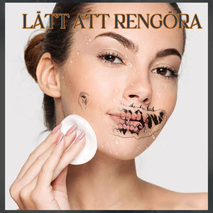 Easy to clean Halloween temporary tattoo that washes off without hassle.