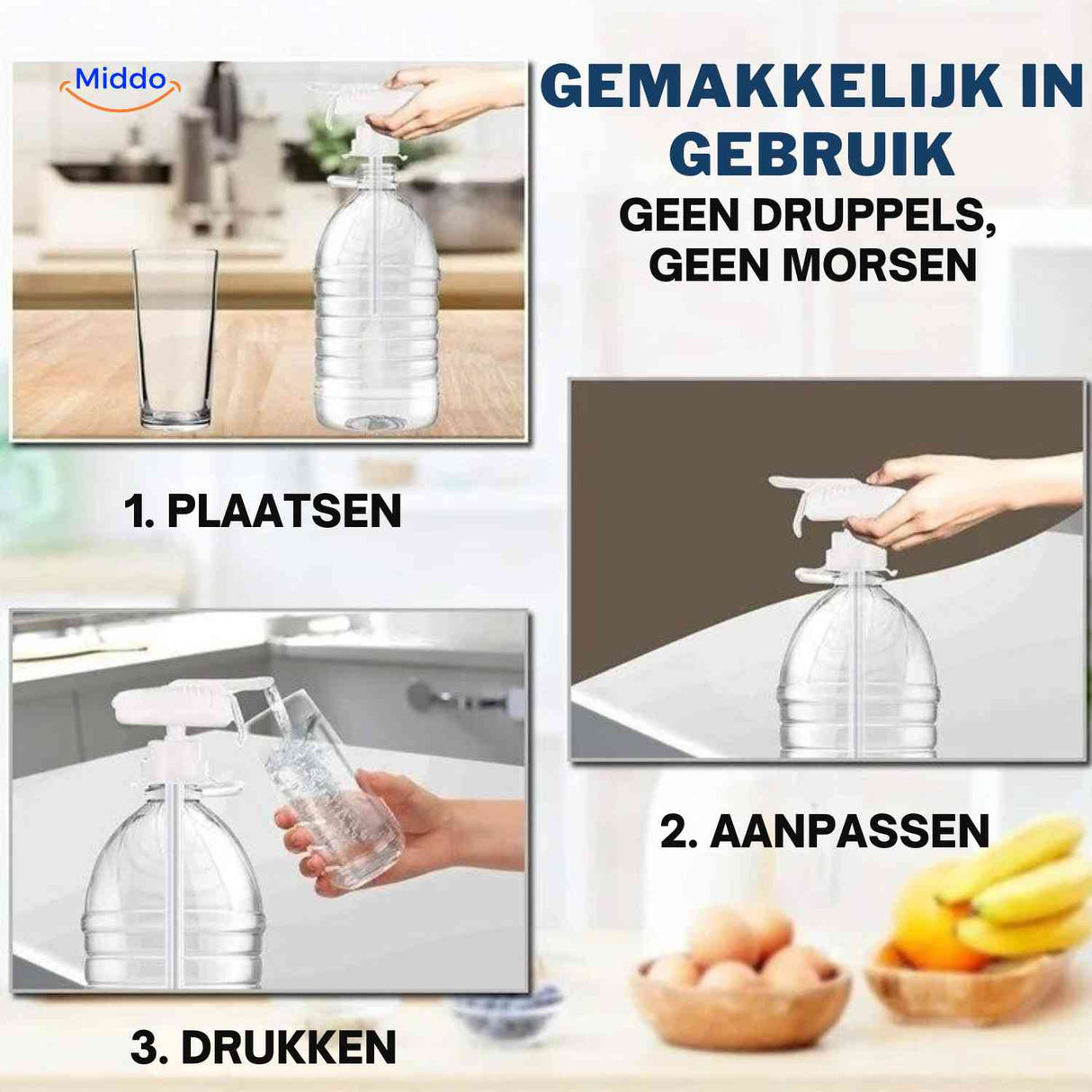 Easy-to-use water pump for convenient drink pouring and dispensing.