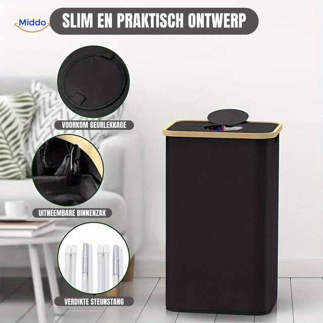 EcoBin recycling sorting bin with slim, odorless design for kitchen organization.