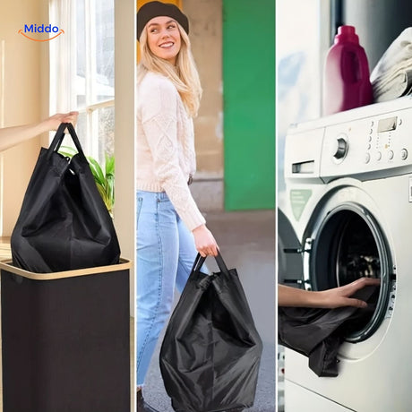 EcoBin with reusable removable inner bag for eco-friendly recycling.