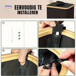 EcoBin installation showing simple velcro fastening system.