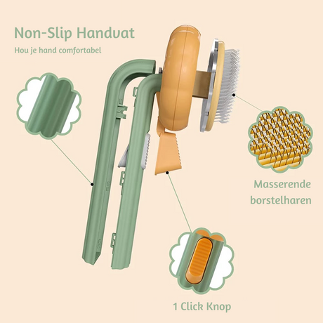 Efficient KatKam comb tool designed to reduce cat shedding effectively.