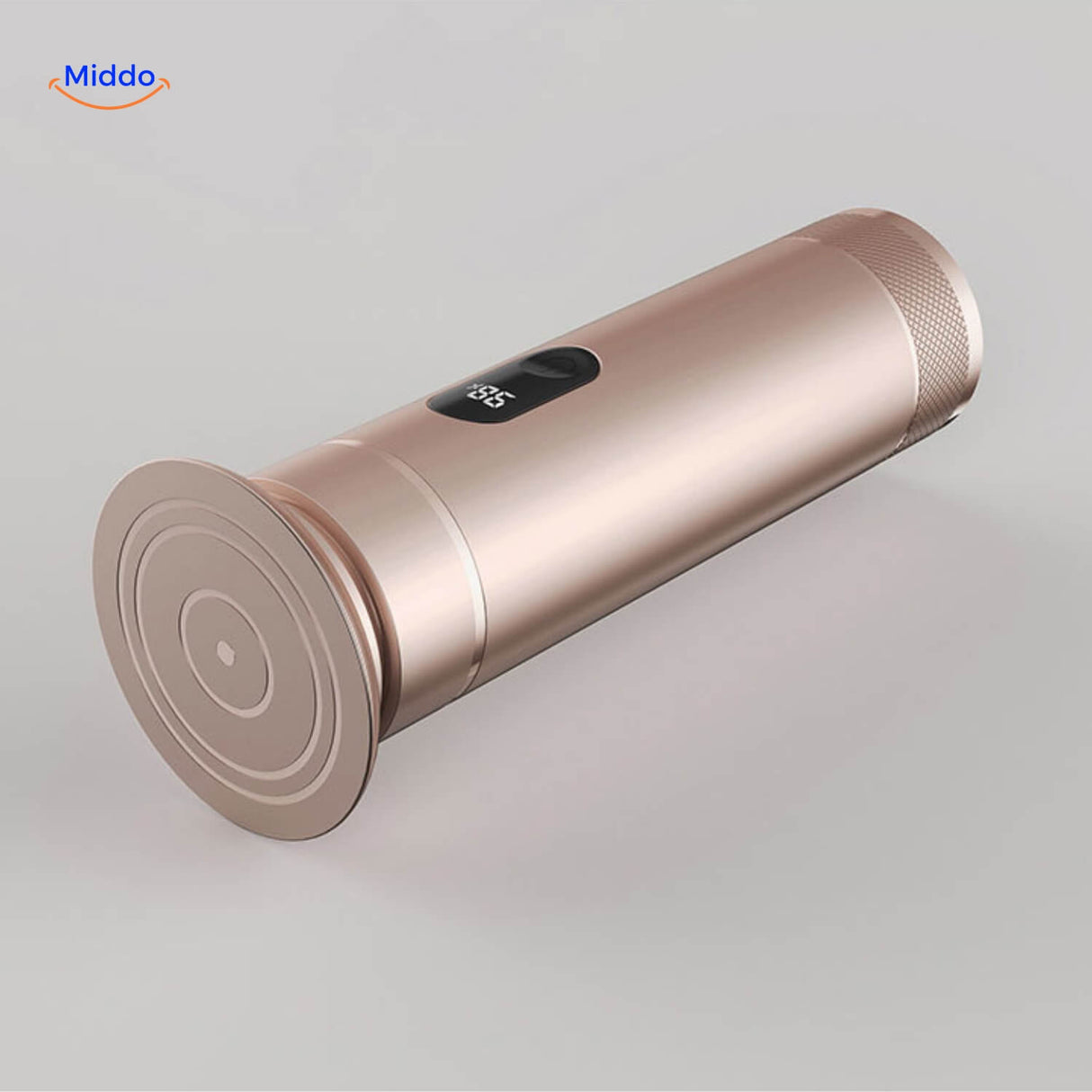 Gold electric foot file for professional at-home foot care.