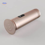 Gold electric foot file for professional at-home foot care.