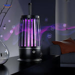 Modern electric UV insect trap with sleek design powered by USB cable.