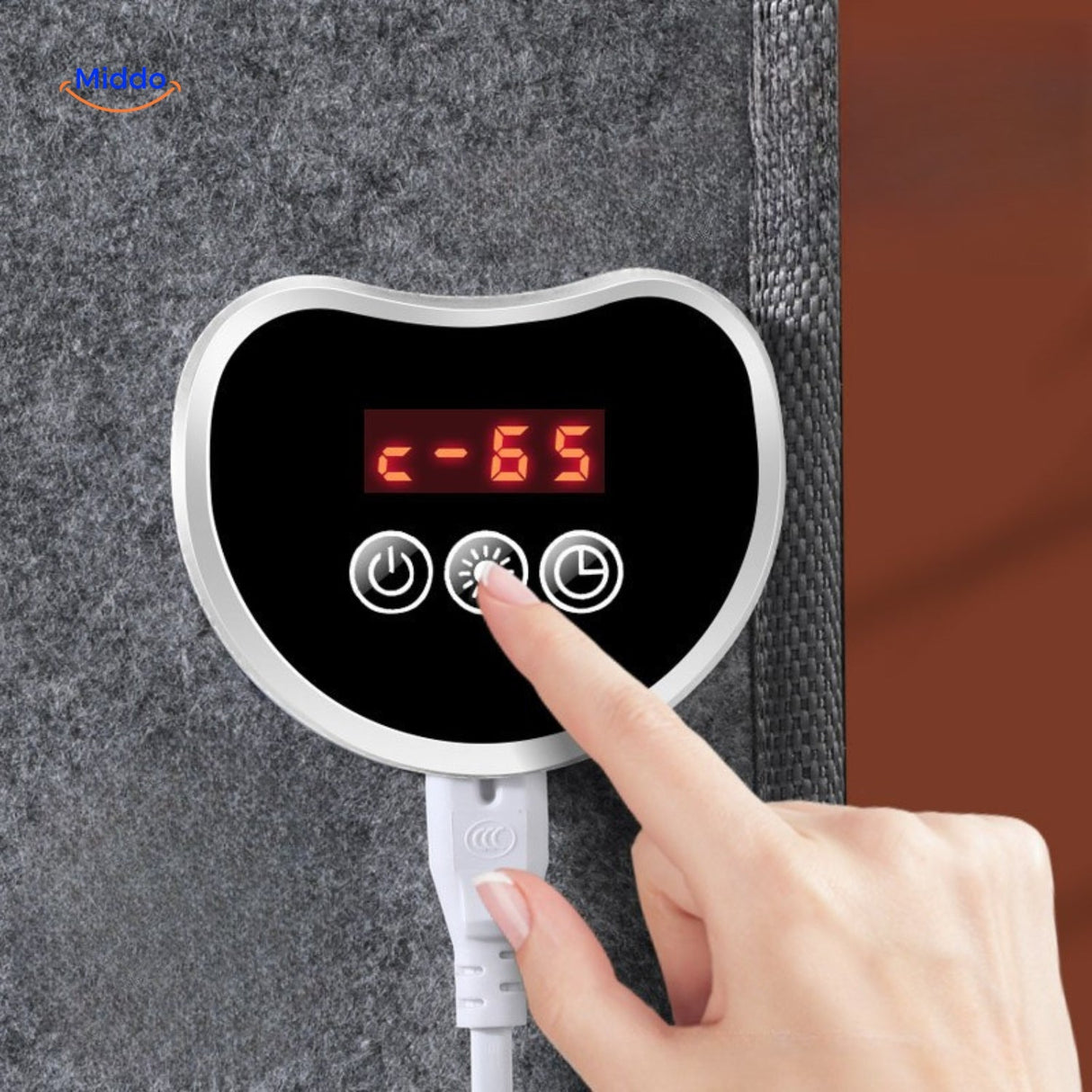 Heating pad featuring digital temperature control for precise warmth.