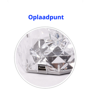 Elegant crystal table lamp accent for modern home interior