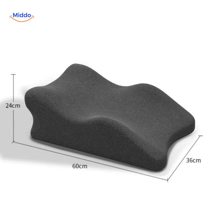 Leg elevation pillow dimensions and size specifications for accurate fit selection.