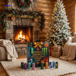 Advent calendar with rustic Christmas atmosphere and holiday season ambiance.