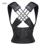 Ergonomic back support brace designed to align the spine and reduce upper and lower back strain.