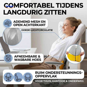 ErgoRest breathable back support cushion with mesh