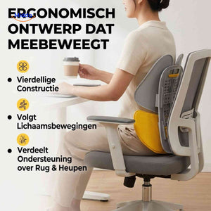 ErgoRest back support cushion with ergonomic design