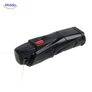 Integrated cutting function and protective cap for safe fishing line handling.