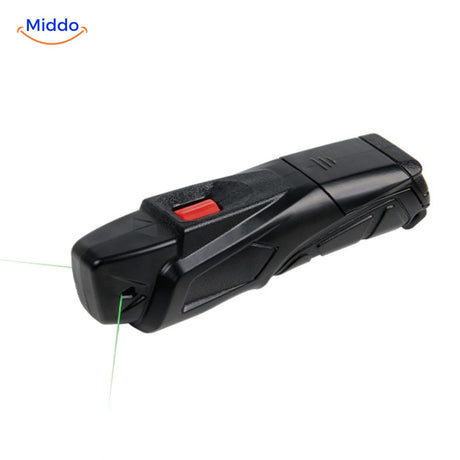Integrated cutting function and protective cap for safe fishing line handling.