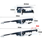 Telescopic fishing rod dimensions and specifications guide for portable convenience.