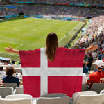 Denmark flag cape lightweight quick-dry fan supporter wear.