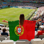Portugal flag cape lightweight quick-dry fan supporter wear.