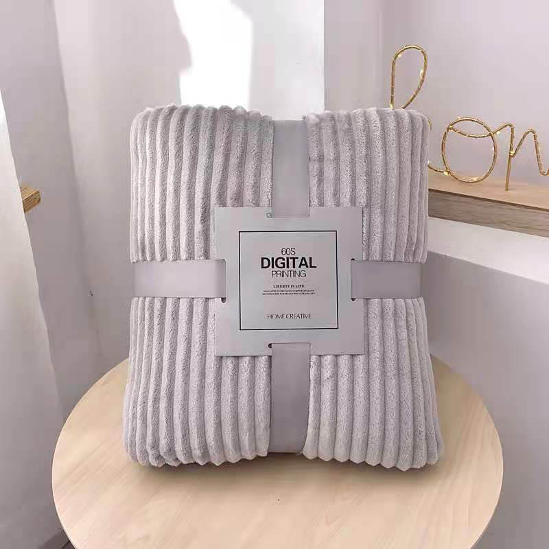 Elegant gray velvet fleece blanket works with any home aesthetic.