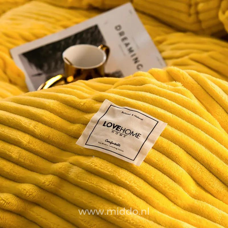 Close-up detail of fleece duvet cover texture showing ultra soft plush surface.