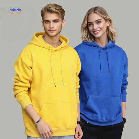 Basic unisex fleece hoodie versatile for any occasion and style