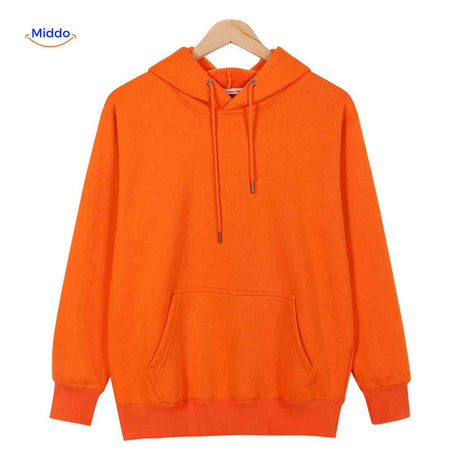 Loose fit fleece hoodie with practical side pocket storage