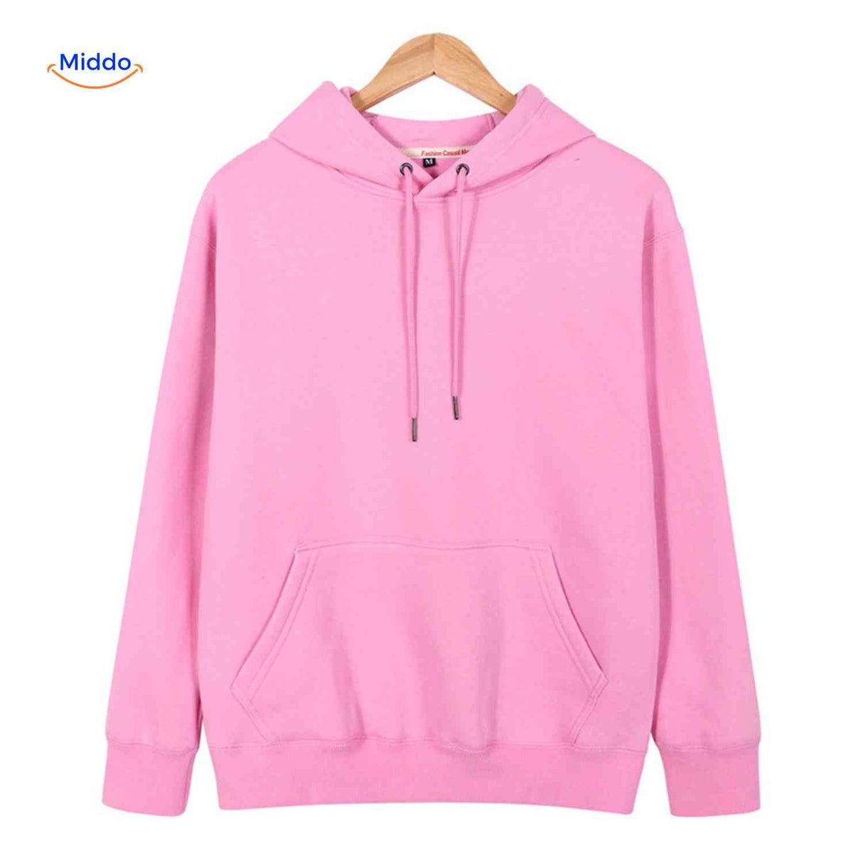 Soft unisex fleece hoodie in neutral color for all genders