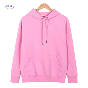 Soft unisex fleece hoodie in neutral color for all genders