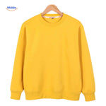 Casual fleece sweater without hood for versatile styling options