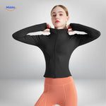 FlexiFit Pro yoga jacket in black with sleek, streamlined look.