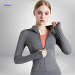 FlexiFit Pro yoga jacket in grey with modern, contemporary look.