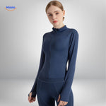 FlexiFit Pro yoga jacket in navy offering perfect, tailored fit.