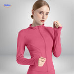 FlexiFit Pro yoga jacket in pink with classic style design.