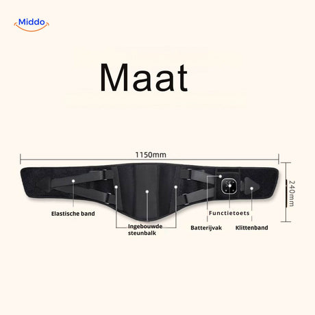 Dimensions and size specifications of FlexiHeat heated knee massager.