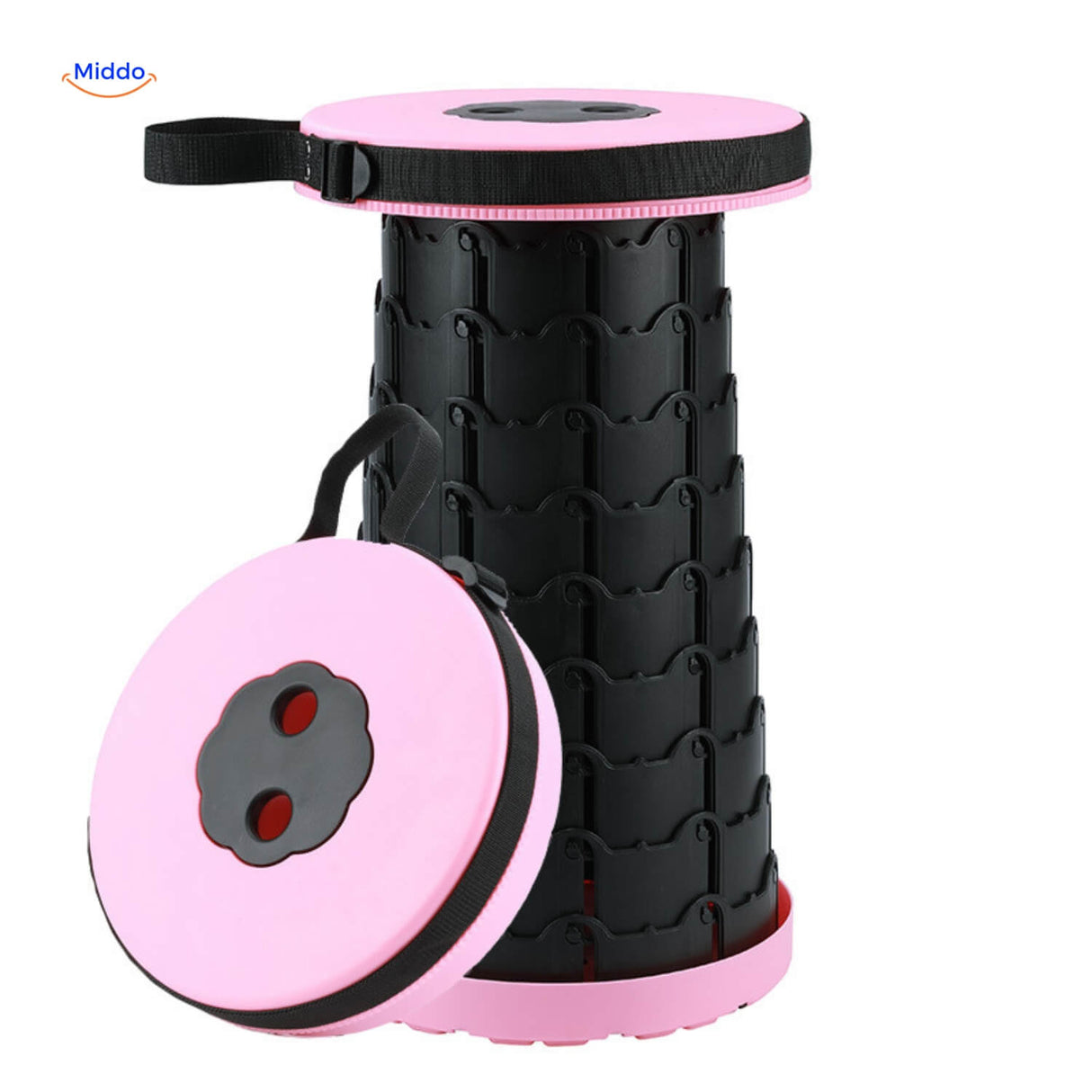 Flexistool in black with pink accent color option.