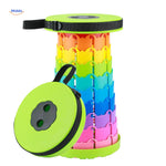 Flexistool in colorful rainbow design with green accents.