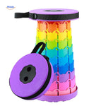 Flexistool in bright rainbow colors with purple accents.