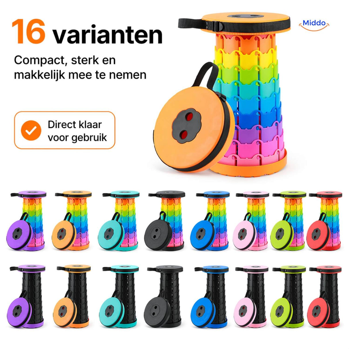 Complete Flexistool collection showing all sixteen available color and design variants.