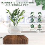 FloatPot levitating plant pot with magnetic levitation features highlighted.