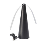 Black Fly Fan insect repeller with USB cable for wireless charging.
