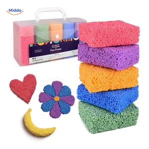 Colorful foam clay modeling set with storage box for kids creative play.