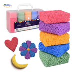 Colorful foam clay modeling set with storage box for kids creative play.