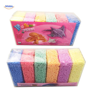 Foam putty package with eight vibrant colors designed for children's creative play.
