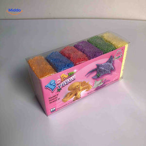 Foam putty play set with colorful clay blocks for molding and sculpting.