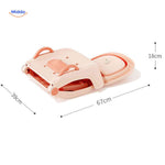 Folded baby bath chair showing compact dimensions and lightweight portability for travel.