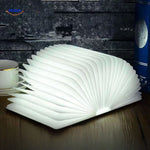 Foldable desk lamp in book shape with bright three-color LED lighting