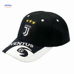 Soccer cap with embroidered team logo, durable and adjustable.