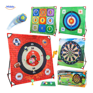 Four-in-one shooting game with multiple targets for outdoor play.