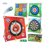 Four-in-one shooting game with multiple targets for outdoor play.