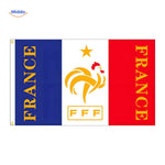 France FFF football team flag featuring national federation logo and colors.