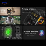 Galaxy Armor Pro waterproof smartwatch with IP68 rating, rugged durability for water activities.